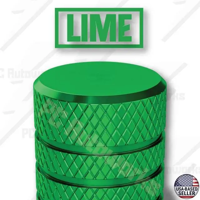 Alt view image 4 of 7 - Aluminum Tire Valve Stem Caps Anti-Rust, Premium Anodized Aluminum, Corrosion-Resistant, Easy Install, Universal Fit for Car, Truck, Bike, SUV 1 Pack/Set of 4 (Lime Green)