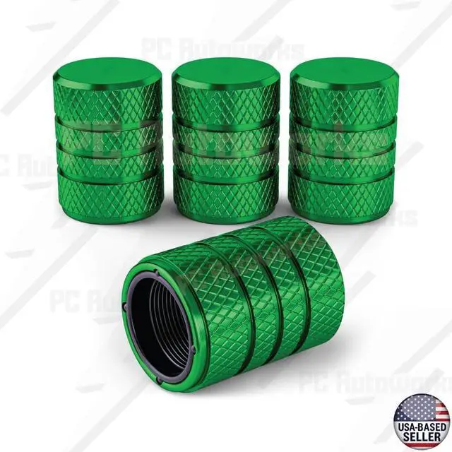 Alt view image 7 of 7 - Aluminum Tire Valve Stem Caps Anti-Rust, Premium Anodized Aluminum, Corrosion-Resistant, Easy Install, Universal Fit for Car, Truck, Bike, SUV 1 Pack/Set of 4 (Lime Green)