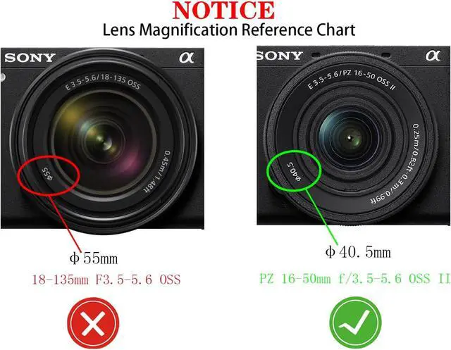 Alt view image 3 of 6 - 40.5mm Lens Cap Cover for Sony 16-50mm on a6400 a6300 a6100 a6000 a6700 2ps | a5100 A5000 ZV-E10 ZV-E10II with E PZ 16-50 mm f/3.5-5.6 OSS,28-60mm f/4-5.6 on A7C A7CII