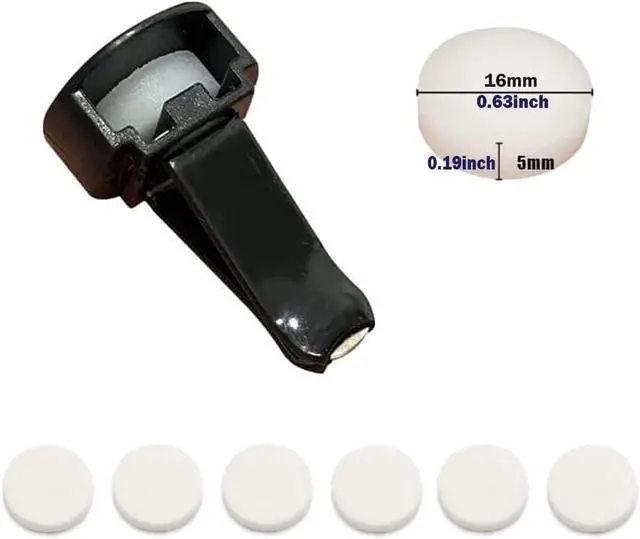 Alt view image 2 of 7 - 30Pcs Car Air Vent Clip Replacement Pads, 16mm Unscented Refill Tablets for Car Air Freshener Clips, Car Diffuser Refill Felt Pads Essential Oil Diffuser Cotton Pads
