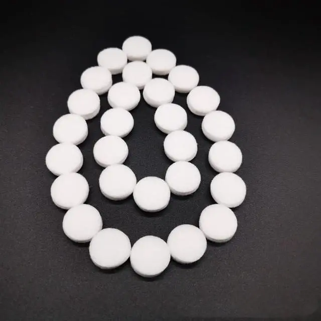 Alt view image 4 of 7 - 30Pcs Car Air Vent Clip Replacement Pads, 16mm Unscented Refill Tablets for Car Air Freshener Clips, Car Diffuser Refill Felt Pads Essential Oil Diffuser Cotton Pads