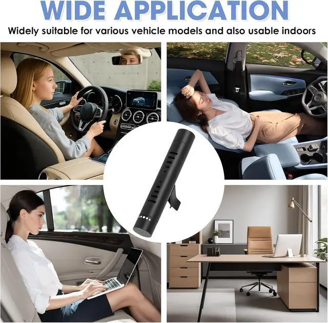 Alt view image 6 of 7 - 2 Pcs Car Air Essential Oil Diffuser Vent Clip Set (Black) | Premium Aluminum Air Freshener Diffuser with 12 Pcs Odorless Refill Sticks Suitable for Cars, Office, Kitchen, and Bedroom