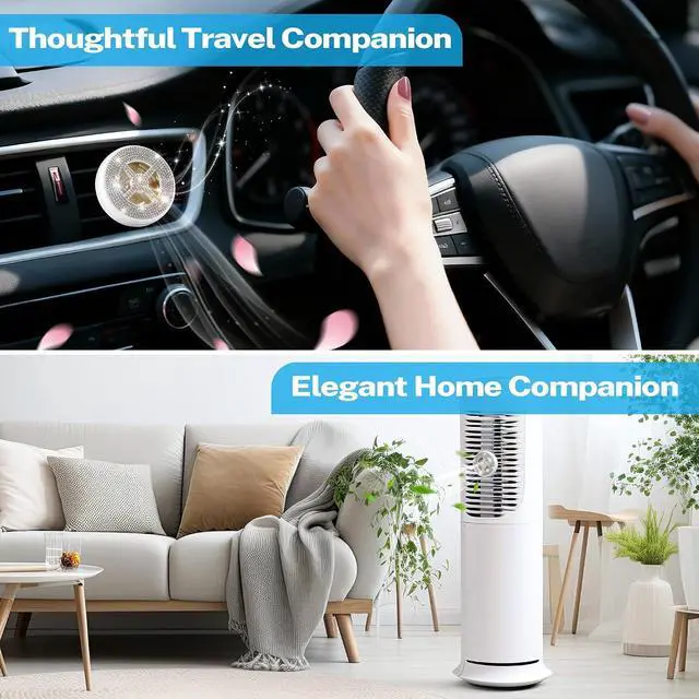 Alt view image 4 of 7 - 1 Pack Car Scent Holder Compatible with Bath & Body Works Refills | Car Fragrance Holder, Air Freshener Vent or Visor Clip, Refillable Diffuser, Easy-Open, Refills Not Included, Diamond White
