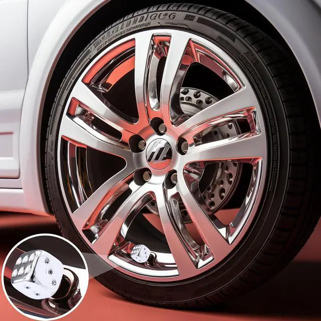 Alt view image 4 of 7 - 4PCS Dice Tire Valve Stem Caps, Wheels Tire Air Caps with O Rubber Ring Accessories, Corrosion Resistant Leak-Proof, Universal for Cars, SUVs, Bikes, Trucks and Motorcycles (Silver)