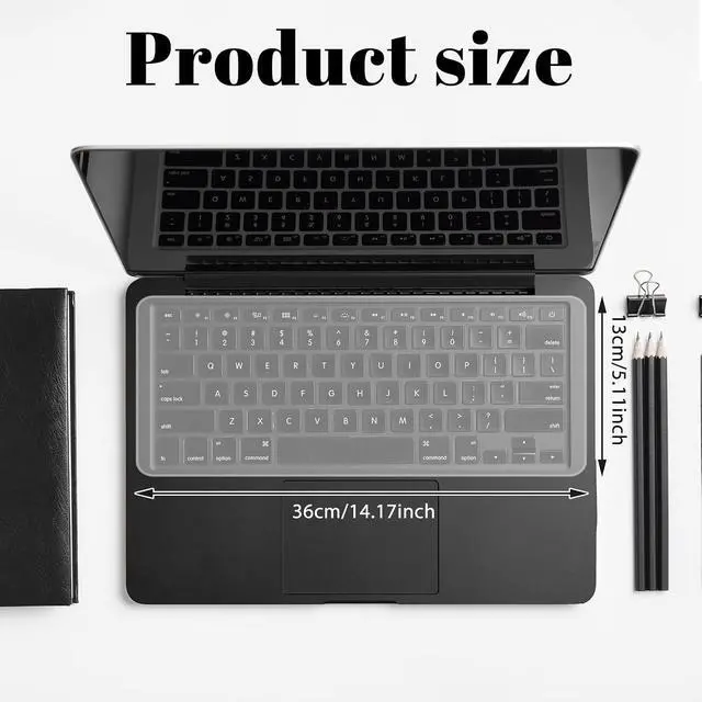 Alt view image 2 of 7 - Universal Keyboard Protector Cover Skin for Laptop Notebook 15" 15.6" 16" Anti Dust Waterproof Keyboard Covers (13.7" x 5")
