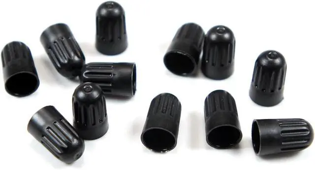 Alt view image 2 of 7 - Dsycar 30 Pack TPMS Tire Valve Stem Caps, Black Plastic Long Stem Caps for TR20008 TPMS Valve Caps with Rubber Gasket