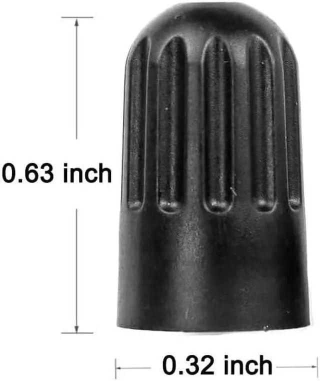 Alt view image 4 of 7 - Dsycar 30 Pack TPMS Tire Valve Stem Caps, Black Plastic Long Stem Caps for TR20008 TPMS Valve Caps with Rubber Gasket