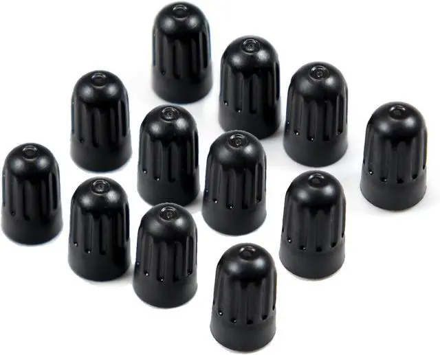 Alt view image 3 of 7 - Dsycar 30 Pack TPMS Tire Valve Stem Caps, Black Plastic Long Stem Caps for TR20008 TPMS Valve Caps with Rubber Gasket