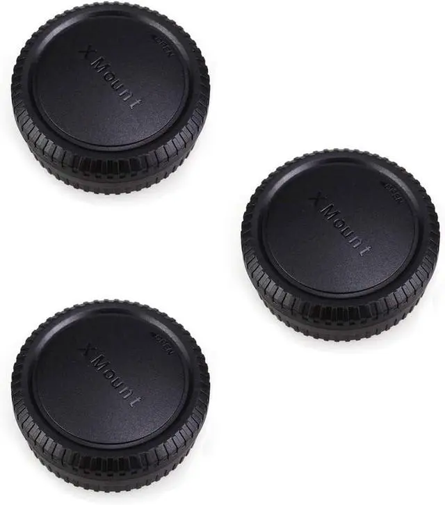 Alt view image 6 of 6 - JJC Body Cap & Rear Lens Cap Cover for Fujifilm X Mount Cameras, 3-Pack | for Fuji Fujifilm X-M5 X-T50 X-T30 II X-T5 X-T4 X-T3 X-PRO3 X-PRO2 X-H2 X-H2S X-S20 X-S10 X-E4 X-E3 X-A5 X-A10 X-T200 X-T100