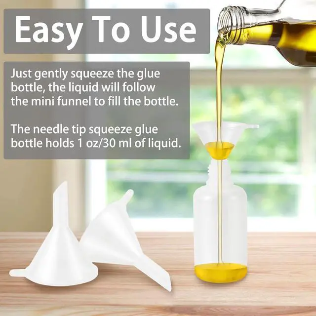Alt view image 3 of 6 - 18PCS Precision Needle Tip Glue Applicator Bottles, 6 Color 50ML/1.69 OZ Fine Needle Tip Squeeze Bottle with Mini Funnel for DIY Paint Paper Quilling Craft Glue Ink Liquid Acrylic Painting