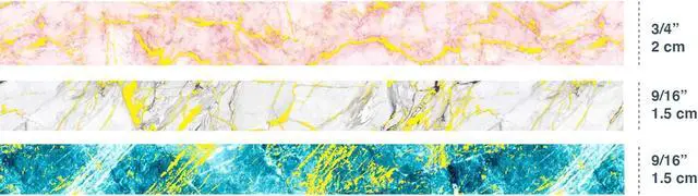 Alt view image 4 of 7 - YUBBAEX Gold Veins Washi Tape Gorgeous Foil Masking Tape Set Decorative for Arts, DIY Crafts, Journal Supplies, Planners, Scrapbook, Card/Gift Wrapping (Marbling Patterns)