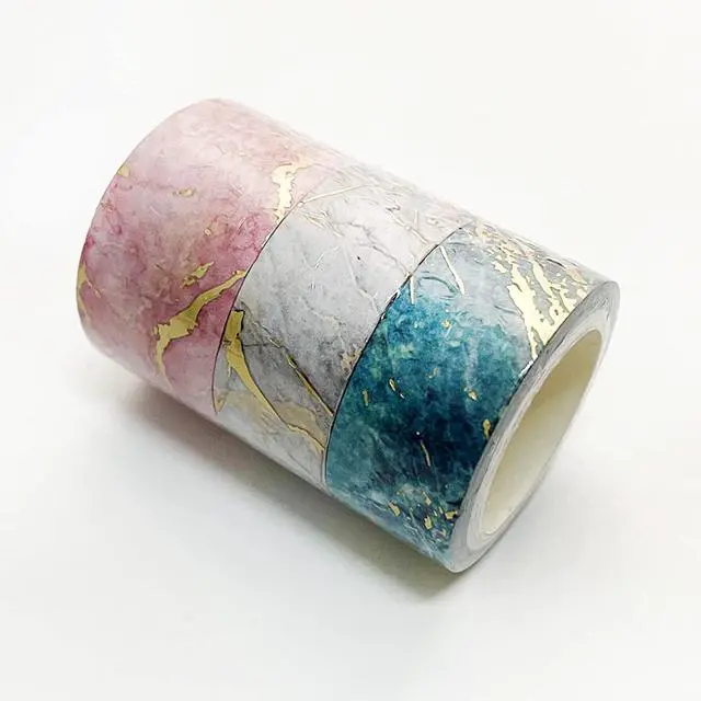 Alt view image 5 of 7 - YUBBAEX Gold Veins Washi Tape Gorgeous Foil Masking Tape Set Decorative for Arts, DIY Crafts, Journal Supplies, Planners, Scrapbook, Card/Gift Wrapping (Marbling Patterns)