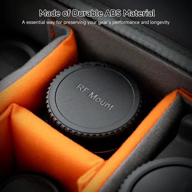 Alt view image 4 of 5 - JJC Rear Lens Cap & Body Cap Cover for Canon RF Mount Cameras, 3-Pack | Replaces RF Rear Lens Cap & R-F-5 Body Cap, for Canon EOS R100 R50 R10 R8 R7 R6 V R6 Mark II R6 R5C R5 Mark II R5 R3 R RP