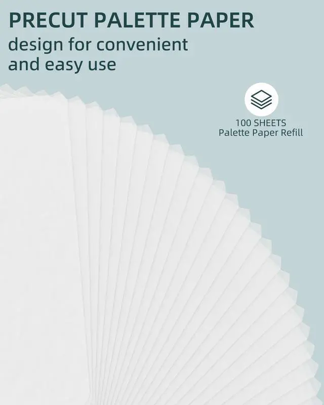 Alt view image 2 of 6 - Nicpro 100 Sheets Wet Palette Paper Refillment | Only Designed for Stay Wet Pallet, Save Paints and Keep Wet, For Miniature & Model Painting, Acrylic Painting