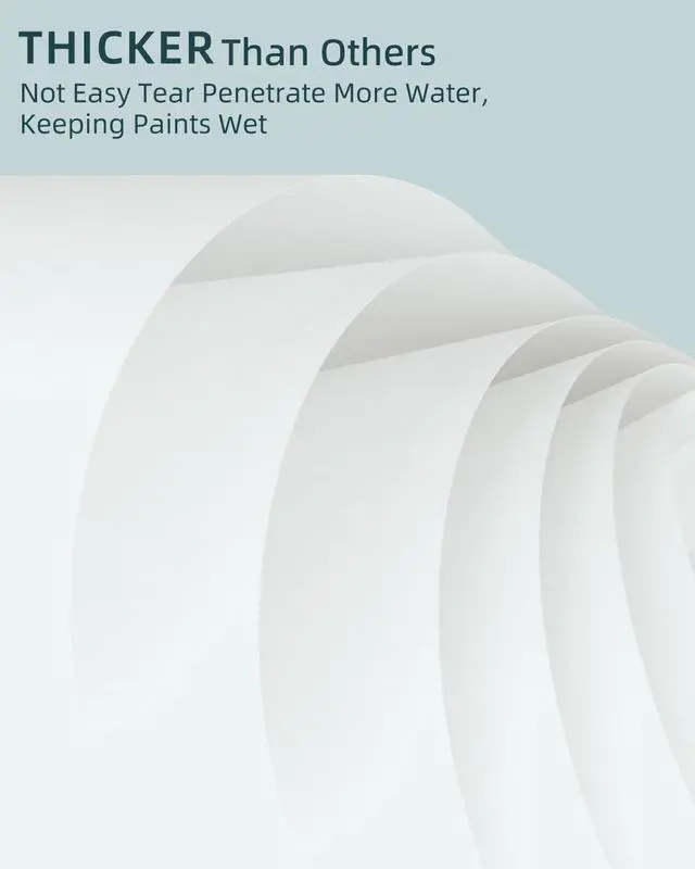 Alt view image 3 of 6 - Nicpro 100 Sheets Wet Palette Paper Refillment | Only Designed for Stay Wet Pallet, Save Paints and Keep Wet, For Miniature & Model Painting, Acrylic Painting