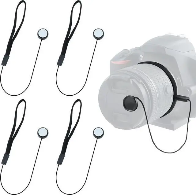 Main image of 5 Pcs Camera Lens Cap Keeper, Elastic Lens Cover Leash | Lens Cap Holder for Ca-NonNi-konSo-nyFu-jifilmO-lympusPa-nasonic & Others SLR DSRL Mirrorless Lenses