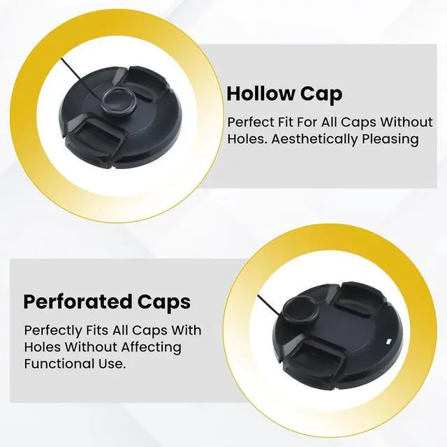 Alt view image 4 of 7 - 5 Pcs Camera Lens Cap Keeper, Elastic Lens Cover Leash | Lens Cap Holder for Ca-NonNi-konSo-nyFu-jifilmO-lympusPa-nasonic & Others SLR DSRL Mirrorless Lenses