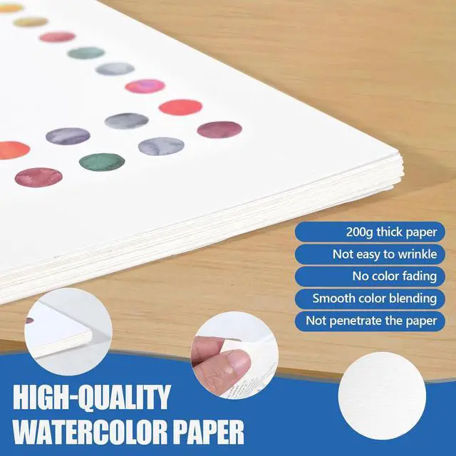 Alt view image 3 of 5 - Watercolor Workbook for Beginners, Water Color Paint Book Set with Paints & Brush, 12 Beautiful Flower Patterns of Original DIY Designs, Relaxing & Creative & Joy Adult Coloring Books