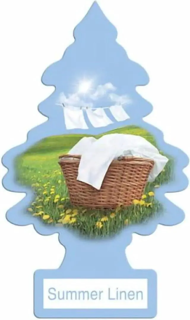 Main image of LITTLE TREES Car Air Freshener | Hanging Paper Tree for Home or Car | Summer Linen | 6 Pack
