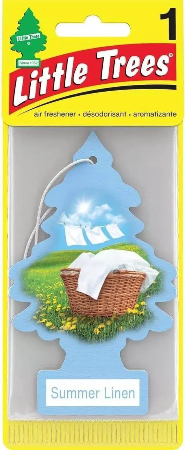 Alt view image 2 of 7 - LITTLE TREES Car Air Freshener | Hanging Paper Tree for Home or Car | Summer Linen | 6 Pack