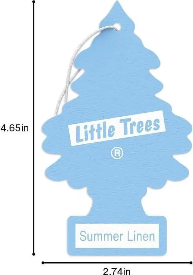 Alt view image 7 of 7 - LITTLE TREES Car Air Freshener | Hanging Paper Tree for Home or Car | Summer Linen | 6 Pack