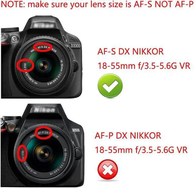 Alt view image 4 of 7 - 52mm Lens Cap for Nikon D5500 D5200 D5100 D3200 w/NIKKOR AF-S 18-55mm | Compatible for Canon EF-M 18-55mm 55-200mm