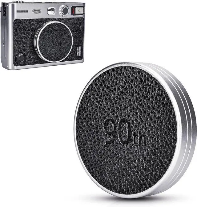 Main image of Retro Leather Lens Cap for Fujifilm Insta Mini EVO, Aluminum Anti-Dust Anti-Scratches Lightweight Camera Lens Cover with Soft EVA Interior, Accessories for Fuji Mini Evo Lens Protection Cover