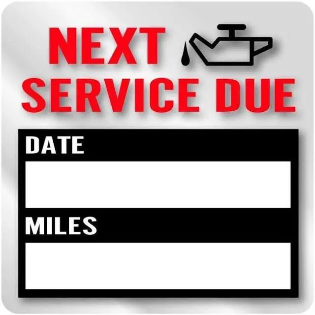Alt view image 5 of 7 - HYBSK 200pcs Transparent Oil Change/Service Reminder Stickers 2"x2" Premium Quality Clear PET Oil Change Stickers (Black)