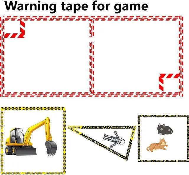 Alt view image 6 of 7 - Caution Line Washi Tape Set 16 Rolls Yellow Red Boundary Masking Transportation Toy Decorative Tapes for Arts, DIY Crafts, Journals, Planners, Scrapbook, Wrapping
