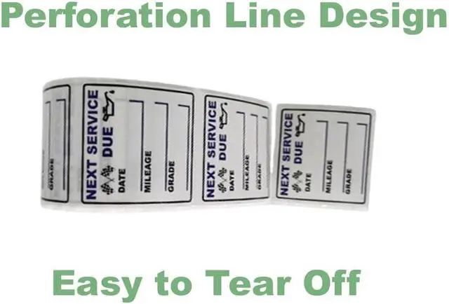 Alt view image 3 of 7 - Oil Change Stickers, 300 pcs, 2 x 2 in, Oil Change Sticker Windshield | Removable Clear Vinyl, Car Auto Window Application, Next Service Due Reminder, Vehicle Mechanic Maintenance Labels