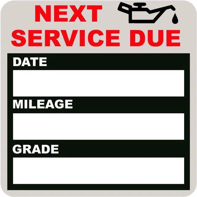 Main image of Oil Change Stickers Static Cling, 120pcs 2x2 in for Car Windshield | Clear No Residue Oil Change Reminder Sticker for Windshield, Next Service Due Labels for Car Auto Vehicle Window
