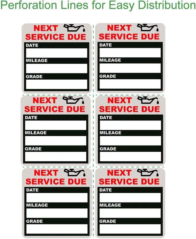 Alt view image 3 of 6 - Oil Change Stickers Static Cling, 120pcs 2x2 in for Car Windshield | Clear No Residue Oil Change Reminder Sticker for Windshield, Next Service Due Labels for Car Auto Vehicle Window