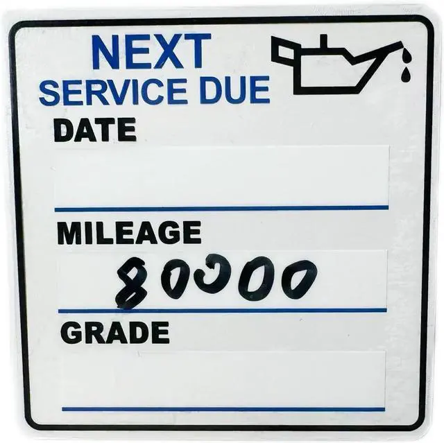 Main image of Oil Change Stickers150pcs 2x2 inch | oil change stickers for windscreen - easy to use and remove-blue
