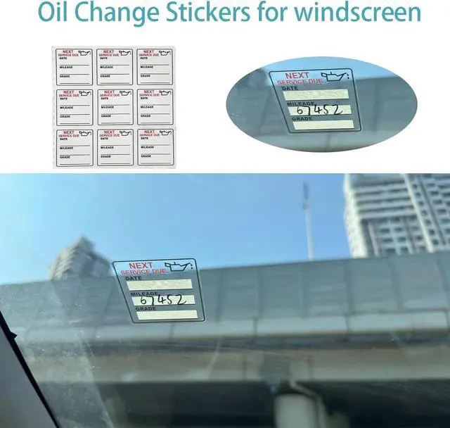 Alt view image 5 of 6 - Oil Change Stickers150pcs 2x2 inch | oil change stickers for windscreen - easy to use and remove-blue
