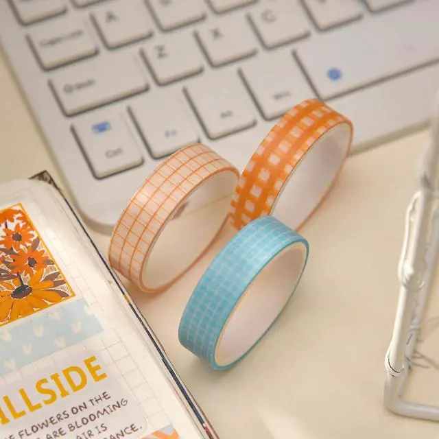 Alt view image 5 of 7 - 20 Rolls Basic Washi Tape Set Japanese Arts Adhesive Tapes Simple Patterns Decorative Masking Tape Sets for Craft, Kids, Scrapbook, DIY, Gift Wrapping (Style One)