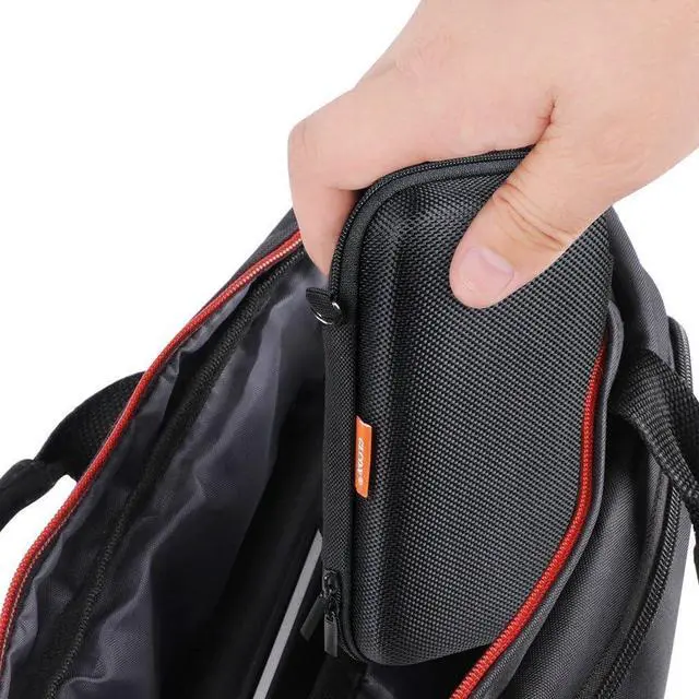 Alt view image 6 of 6 - Hard EVA Protective Case, Portable Carrying Bag with Mesh Pocket,Black | Shockproof Bag, Travel Pouch for GPS,USB Drive, USB Charging Cable, Keys, MP3/MP4 Player, Airpods,Elastic Strap