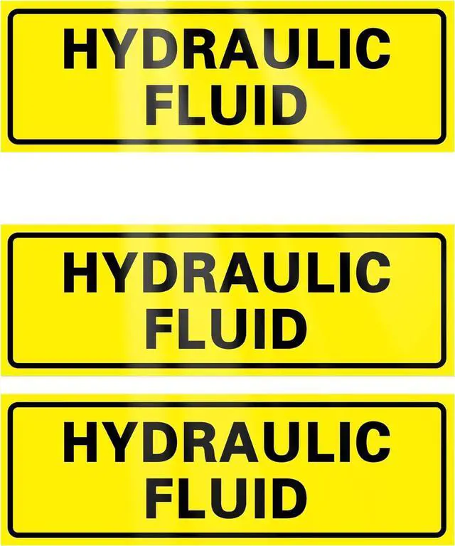 Main image of 9-Pack Hydraulic Fluid Stickers, 6x2 Inch Waterproof Decal, Strong Adhesion, UV-Resistant & Scratch-Proof for Fuel Tanks, Cans & Outdoor Power Equipment
