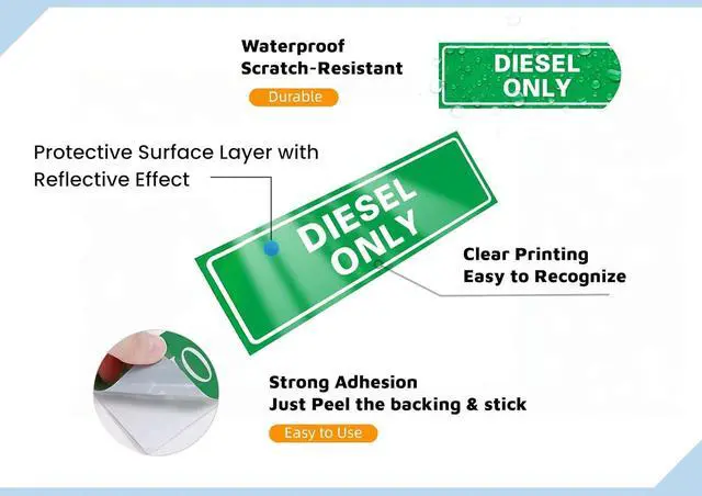 Alt view image 4 of 6 - 9-Pack Hydraulic Fluid Stickers, 6x2 Inch Waterproof Decal, Strong Adhesion, UV-Resistant & Scratch-Proof for Fuel Tanks, Cans & Outdoor Power Equipment