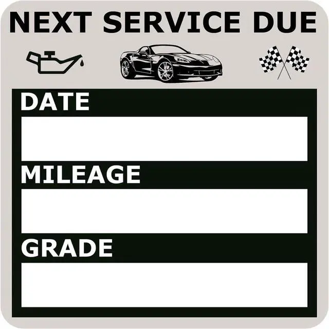 Main image of Oil Change Stickers, Static Cling Reminder Sticker, 120 Count, 2x2 in | Oil Change Stickers for Windshield, No Residue Clear Next Service Due Maintenance Labels for Car Auto Vehicle Window Decals