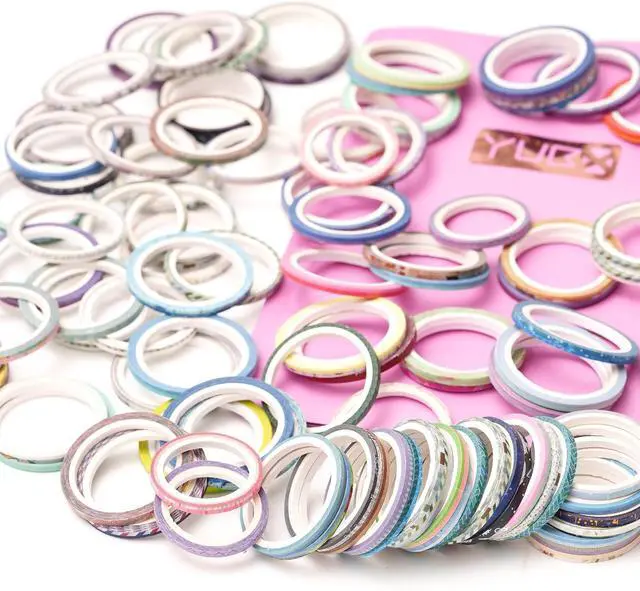 Alt view image 3 of 7 - Exrta Slim Washi Tape Set Random Patterns 80 Rolls+ Bundle Printed Super Skinny Decorative Masking Tape Scrapbook Tape for DIY Craft Art Projects Journal Gift Wrapping (Patterns Printed)