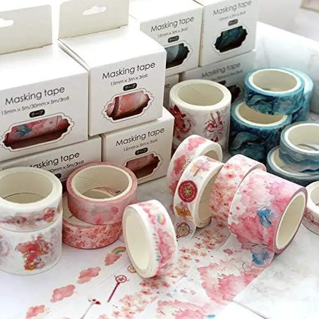Alt view image 7 of 7 - YUBBAEX Cute Printed Washi Tape 3 Rolls Japanese-Style Masking Tape Set Decorative for Arts, DIY Crafts, Journal Supplies, Planners, Scrapbook, Card/Gift Wrapping (Lace Checkered)