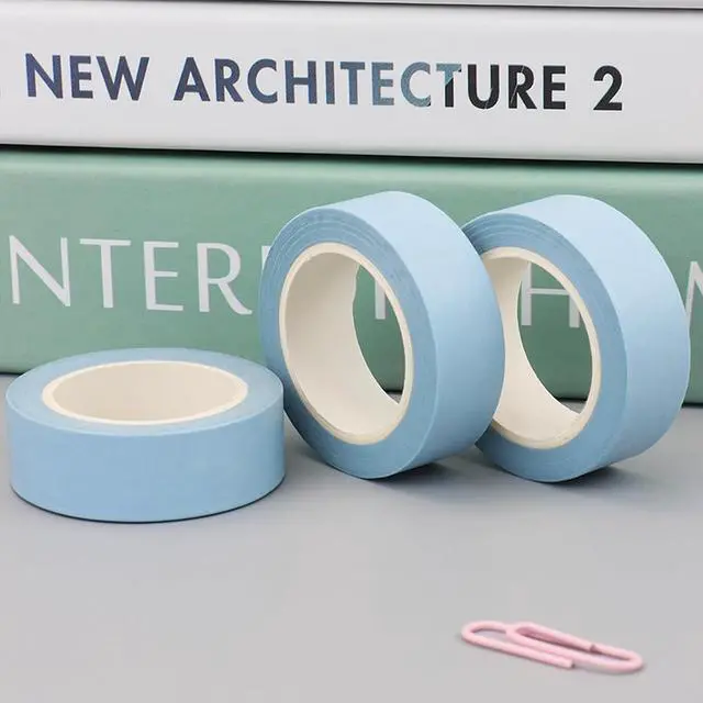 Alt view image 2 of 7 - NatSumeBasics 3 Powder Blue Washi Tapes Pastel Blue Masking Craft Tape | 0.6" x 32ft Decorative Decor Tape for Packaging Decor Journals Scrapbooks Planners DIY Crafts Gift
