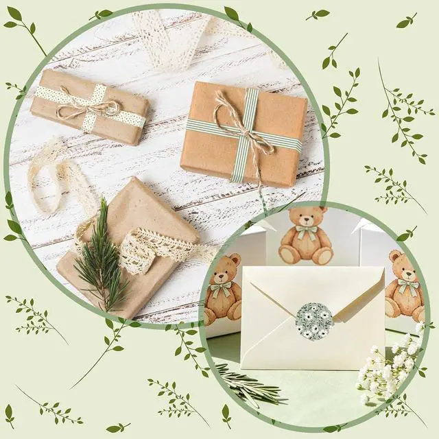 Alt view image 6 of 7 - Whaline 12 Rolls Sage Green Floral Washi Tape Masking Tape Set Flower Leaves Plaid Striped Decorative Wrapping Paper Tapes Boxed for Wedding Scrapbook Journal DIY Crafts