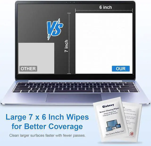 Alt view image 3 of 7 - Screen Cleaner Wipes for Electronics, Lens Wipes, Streak-Free Screen Wipes | 120 Count Electronics Cleaning Wipes for Portable Monitor, Gaming Monitor, Computer Screen, Laptop, Phone, Glasses