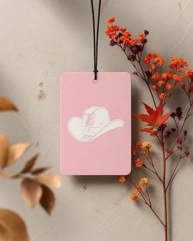 Alt view image 5 of 7 - Pink Western Car Air Freshener 4 Pcs Coconut Scented, Coquette Preppy Pink Cowgirl Car Accessories Mirror Decor for Women, How Lucky are We Hanging Air Freshener for Cars Closet Drawer Books