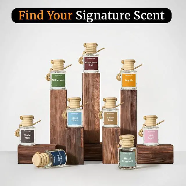 Alt view image 7 of 7 - Car Air Fresheners 2 Packs, Aromtopia Pink Beach Essential Oil Freshener for Cars, Cute Hanging Car Fragrance Diffuser for Women & Men, Long-Lasting Car Fragrance Gift