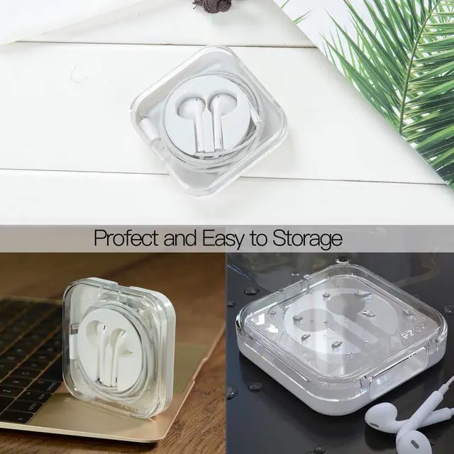 Alt view image 6 of 6 - pzoz Earbuds Case Compatible for Apple iPhone/iPad/iPods EarPods, Earphones Cord Organizer Cover Wired Manager Holder Wrap Winder Mini Storage Carrying Cable Management (Earbuds)