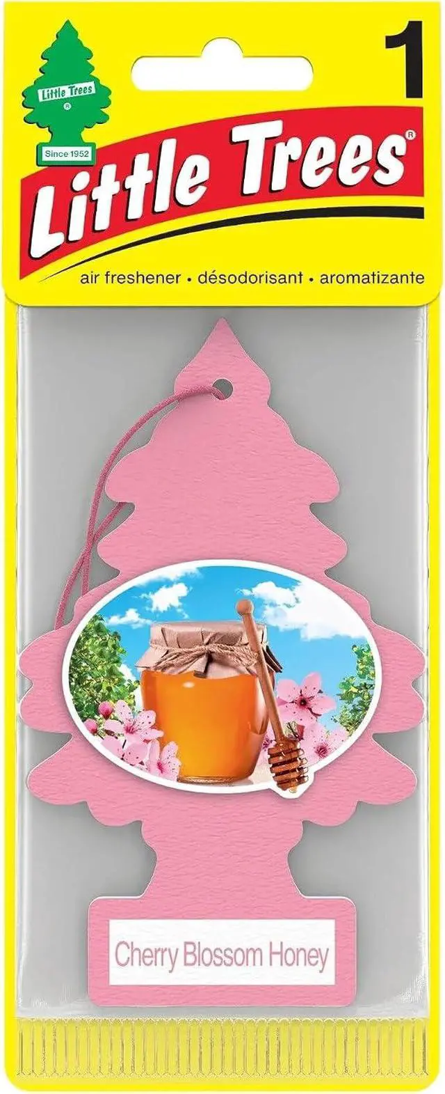Alt view image 2 of 7 - LITTLE TREES Car Air Freshener | Hanging Paper Tree for Home or Car | Cherry Blossom Honey | 6 Pack