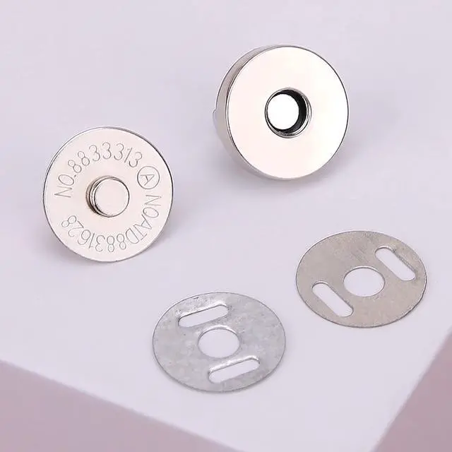 Alt view image 4 of 7 - 20 Set Magnetic Snaps, Purse Magnetic Bag Fastener Clasp Magnetic Button Replacement Kit for Sewing, DIY Craft, Purses, Bags, Clothes, Leather (Silver 14MM)