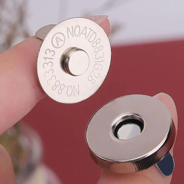 Alt view image 6 of 7 - 20 Set Magnetic Snaps, Purse Magnetic Bag Fastener Clasp Magnetic Button Replacement Kit for Sewing, DIY Craft, Purses, Bags, Clothes, Leather (Silver 14MM)
